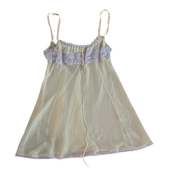Vintage Y2K VS Victoria Secret Pastel Green Silk Mini Lingerie Dress-Size Large - Picture 1 of 6